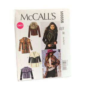 McCalls M6656 Womens Jacket Sewing Pattern Size 16-26 uncut